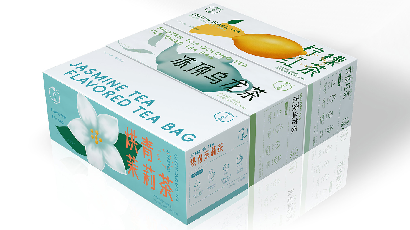 时上花果茶品牌设计｜系列花茶果产品包装设计