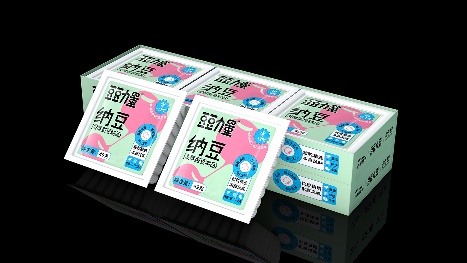 豆豆力量｜纳豆品牌设计及系列纳豆产品包装设计