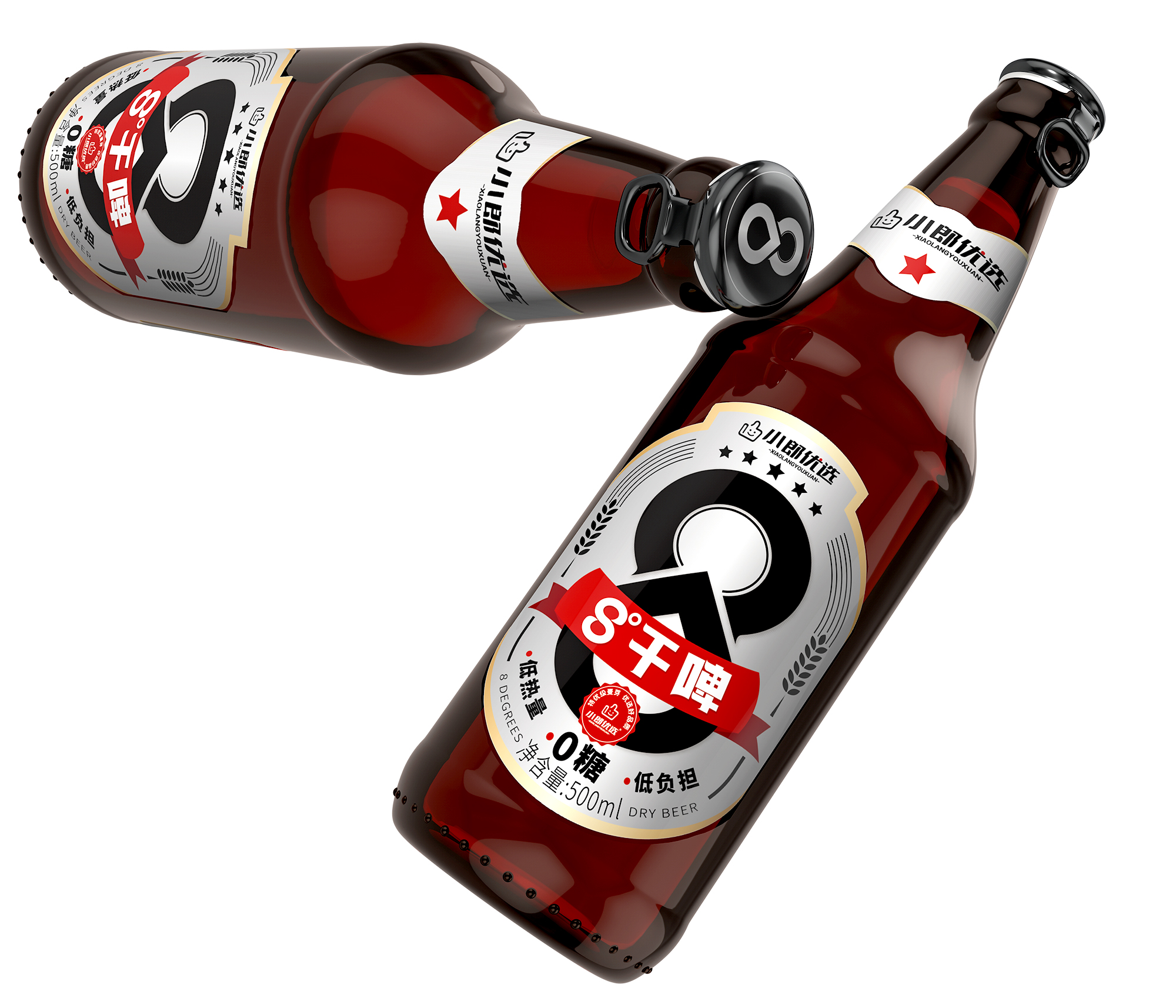 小郎优选丨干啤包装设计
